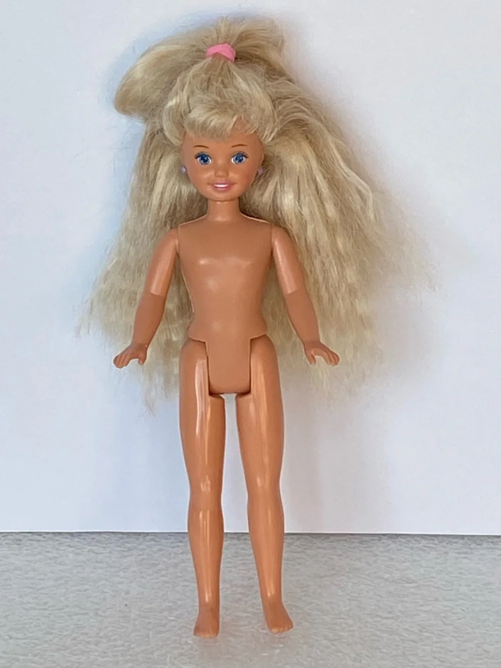 Vintage Mattel 1991 STACIE Little Sister of Barbie Doll Blonde Crimped Hair Nude
